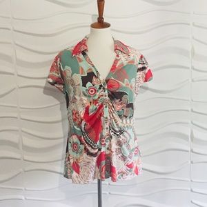 3/$18🌹🌹Violet &Claire  Capped Sleeve Button Down